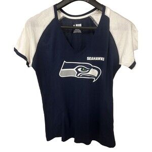 Seattle Seahawks Women's XL T-Shirt Blue NFL team apparel football